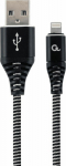 Cable USB Gembird USB-A - Lightning 1 m Czarny (CC-USB2B-AMLM-1M-BW)