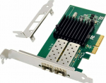 MicroConnect 2 port 1G Fiber Network Card, Main Chip : Intel I350 AM2