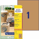 Sticker label ecological AVERY Zweckform 210x297mm 25 sheets brown (L7109-25)