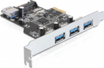 DELOCK PCI Expr Card 3x USB3.0 ext + 1x USB3.0 int +LowProfi