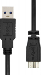 ProXtend USB 3.2 Gen1 A to Micro B M/M, Black 1M
