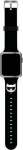 Karl Lagerfeld KLAWLSLCK strap Apple Watch 42/44/45mm czarny/black strap Silicone Choupette Heads
