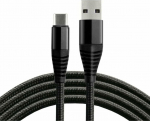 Kabel USB EverActive USB-A - USB-C 1 m Czarny (CBB-1CHB)