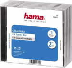 1x5 Hama Standard CD Double Jewel Case transp/black 44745