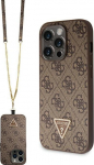 CG MOBILE PU 4G Strass Triangle Metal Case+ Strap iPhone 15 Pro brown