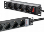 Qoltec power strip Power strip PDU do RACK 10' | 1U | 16A | 4xSchuko | 1.8m