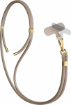 3MK Lanyard for the phone EasyClip Elite - Taupe (beige with gold accessories)