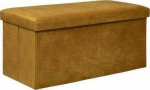 Atmosphera LILOU long pouffe with storage, velvet, Folding, 76 x 38 cm