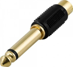 DELTACO 6.3mm mono male - RCA female adapter