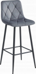 Leobert NADO stool - dark gray velvet / black legs x 1
