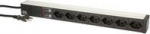 Bachmann Max Hauri AG 107750 - 1U - Aluminium - Schwarz - Silber - 7 AC-Outputs - SEV 1011 Type 23 - 3 m