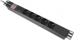 Lanberg PDU rack PDU 19" 1U 16A 5x PL 2m czarna - Safety strip Lanberg Rack PDU 5 sockets PL 2.0m 1U 16A czarna