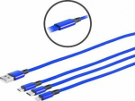 MicroConnect USB-A splitter cable with, USB-C, USB Micro-B and