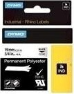 Dymo RhinoPRO Permanent Polyester - Polyester - Permanent adhesive - Black on transparent - Roll (1.9 cm x 5.5 m)