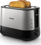 Philips Viva Collection Toaster HD2637/90 Extra wide 2 slots toaster Built in bun warmer Black