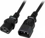 EFB Elektronik EFB IEC Verl. C14 180&deg;-C13 180&deg;,sw,3.0m,3x1.00mm