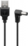 Wentronic Goobay USB-A til Power DC jackstik 5.5 mm Sort 0.5m Str&oslash;mkabel