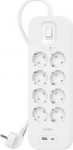 Belkin Surge Socket 8-fold + USB-A+C,900J,18W,2m SRB003vf2MV2