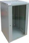 Digitus Wall-mounted network cabinet 19'' 18U rack 600x600, door glass, szary, shared, complex, 60kg