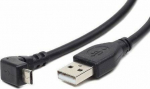 Cable USB Gembird USB-A - microUSB 1.8 m Czarny (CCP-MUSB2-AMBM90-6)