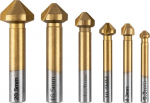 Graphite Conical countersink chamfer drills TiN, 6.3-20.5 mm, zestaw 6 szt