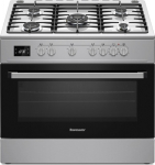 Gaasipliit elektriahjuga Ravanson KWGEK90 Chef Modern inox
