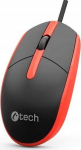 Mysz C-Tech C-TECH Myś WM-10 czarny/czerwony USB