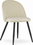 Leobert BELLO chair - velvet beige / black legs x 1