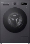 LG Washing machine | F4X1009NMB | Energy efficiency class A | Front loading | Washing capacity 9 kg | 1400 RPM | Depth 55 cm | Width 60 cm | Display | LED | Steam function | Direct drive | Wi-Fi | Graphite Black