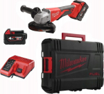 MILWAUKEE Angle Grinder 125mm z case, charger and two batteries M18BLSAG125XPD-402X 4933492646
