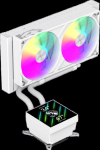 Gamemax CPU Liquid Cooler | GLACIER 240 LCD WH | White