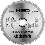 Neo Circular saw blade, widiowa, 235 x 30 mm, 100 teeth, do aluminium