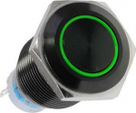 Lamptron vandalism switch 19mm - Blackline - green