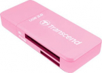 Card Reader Transcend F5 USB3.0 SD/microSD Card Reader pink