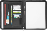 Mapp A4 Wedo Accento 25.5x4.5x33.5 cm, kirjaplokk, t&otilde;mblukuga, kunstnahast, must