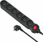 Listwa zasilająca Maclean Energy 6 sockets 3 m czarna (MCE187)