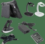 Zebra charging station, 4 slots - Charging station, charges 4x device and 4x spare battery, incl.: power supply, DC cable, order separately: power cord (C13), fits for: TC5X