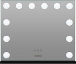 Cosmetic mirror Humanas Make-up mirror HS-HM02 z lighting LED - czarne