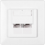NetRack complete flush-mounted socket 2xRJ45 8p8c UTP Cat6 ( 106-24 )