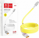 Cable USB Denmen USB-A - USB-C 1 m Yellow (29365)