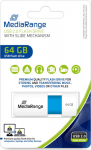 MediaRange USB-Stick 64GB USB 2.0 Color Edt. hellblau