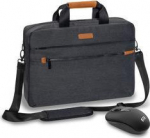 PEDEA Notebooktasche"ELEGANCE" Pro 43.9cm 17.3" grau+ Mouse - Tasche