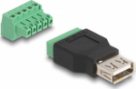 DELOCK USB 2.0 Typ-A Bu zu Terminalblock Adapter 2-teilig