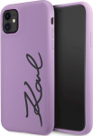 Karl Lagerfeld KLHCN61SKSVGU Silicone Signature Hardcase for iPhone 11 / Xr 6.1" / purple