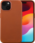 D. Bramante dbramante1928 Roskilde - Back cover for mobile phone - MagSafe-compatibility - grain leather - tan - for Apple iPhone 13, 14, 15, 16e, 17e
