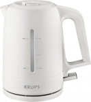 Krups Proaroma White Kettle, 1.6 l, 2200 W, Wei&szlig;, Edelstahl, Water level indicator, filtering