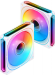 Jonsbo FR-505 ARGB PWM L&uuml;fter, 120mm - wei&szlig;