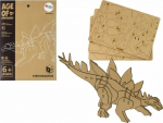 LeanToys Wooden Space Puzzle 3D Stegosaurus Educational Compilation 41 Elements