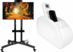 Mozos Mozos Stojak podłogowy 1500 32" - 60" + RCH-1-WH organizer for remote controls white
