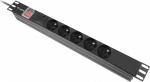Lanberg PDU rack PDU 19" 1U 10A 5x PL 2m czarna C14 - Safety strip Lanberg Rack PDU 5 sockets PL 2.0m 1U 10A black plug C14